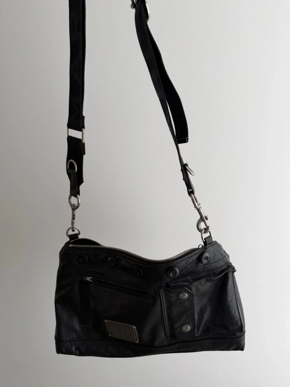 Goatskin The Large Cargo Bag Black - Picture 7 of 8